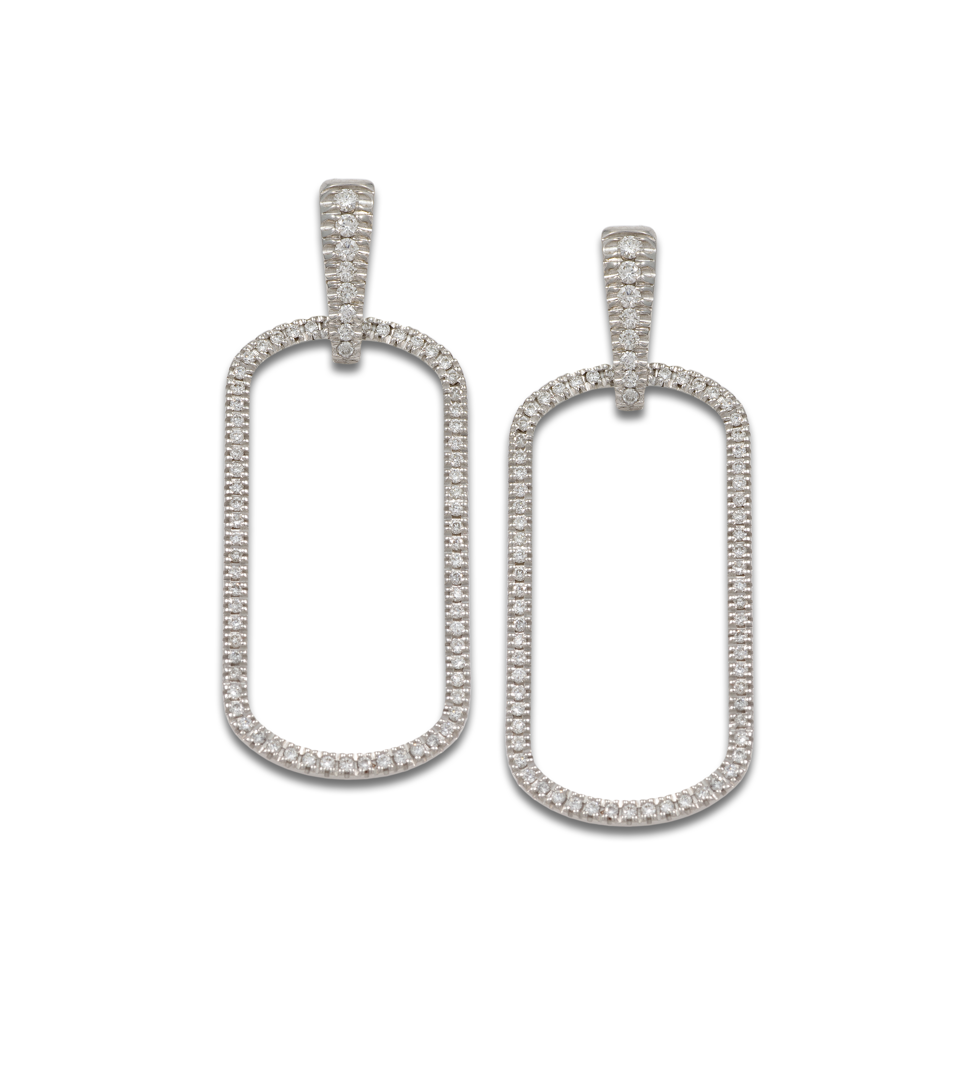 OBB rectangular hoop earrings