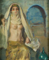 JOSÉ CRUZ HERRERA, "Mujer desnuda" y "Odalisca", Pareja de