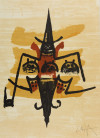 WIFREDO LAM, "El último viaje del buque fantasma", 12 litog