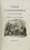 JOSÉ MARÍA MORENO, "Viage á Constantinopla, en el año 1784,