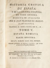 JUAN FRANCISCO MASDEU, "Historia crítica de España y de la