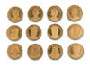 COLLECTION OF 26 COMMEMORATIVE MEDALS OF THE QUEENS OF SPAI