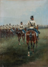 JOSÉ CUSACHS Y CUSACHS, "Militares a caballo", Pareja de