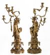 Pair of gilt bronze candlesticks, Napoleon III, France, 19t