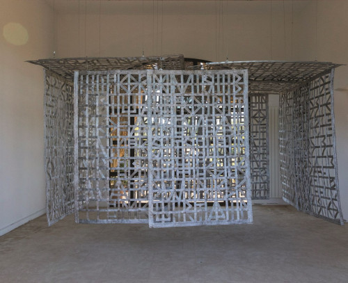 CRISTINA IGLESIAS, "Pabellon suspendido V", 2015, Alambre t