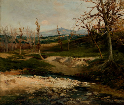 JOSÉ LUPIÁÑEZ Y CARRASCO, "Paisaje", Óleo sobre lienzo