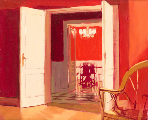 JOSÉ MARÍA CUASANTE, "Interior", Óleo sobre lienzo