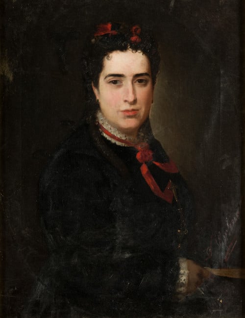 DANIEL  CORTINA MESTRE, "Retrato Dama", Óleo sobre lienzo