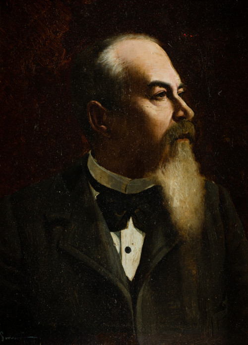 ESCUELA ESPAÑOLA S. XIX, "Retrato de caballero", Óleo sobre