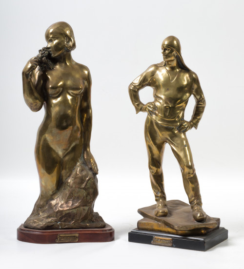 Escultura bronce masculina