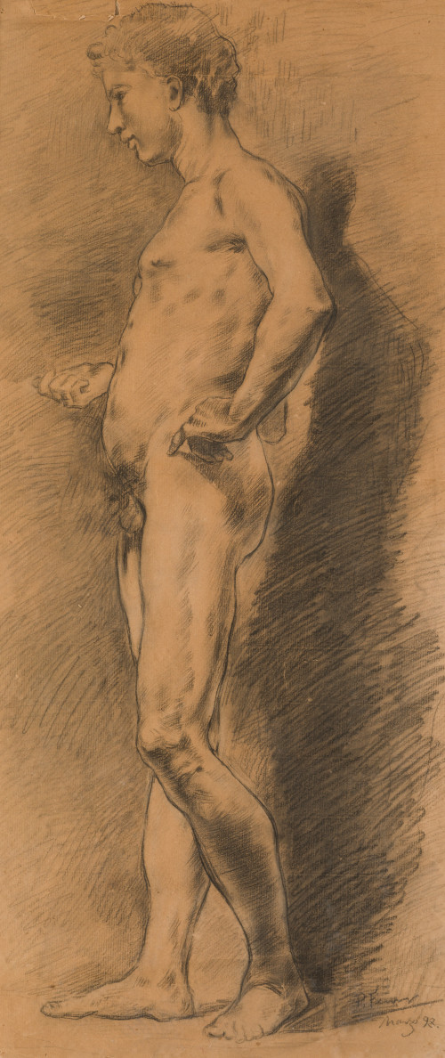 PEDRO FERRER CALATAYUD , "Academia masculina", 1897, Grafit