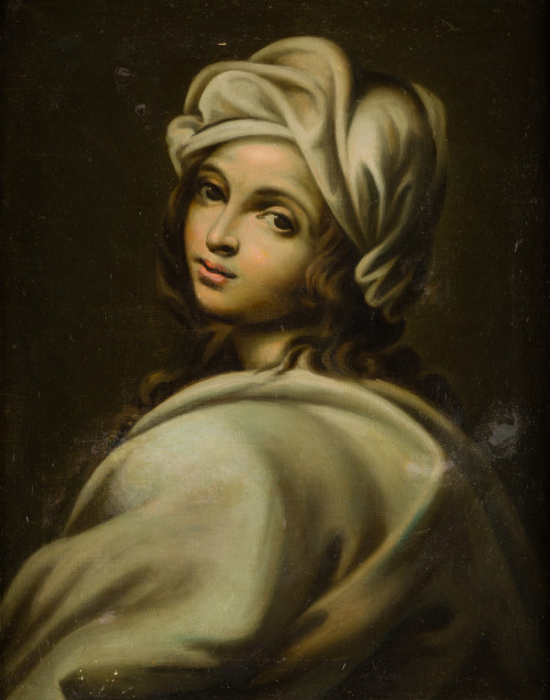 ESCUELA ITALIANA, Copia Guido Reni "Dama turbantei" O/L