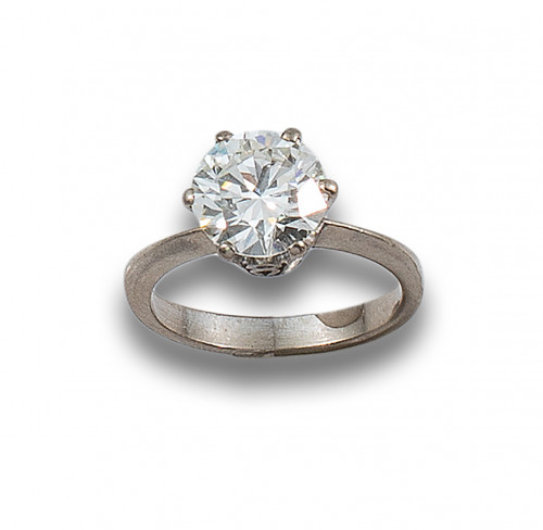 SOLITARIO DIAMANTE 3.11 CT. CERT