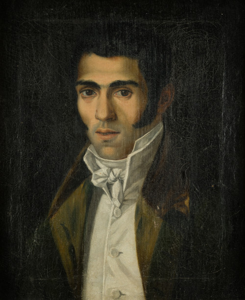 ESCUELA ESPAÑOLA, "Retrato de caballero", Óleo sobre lienzo