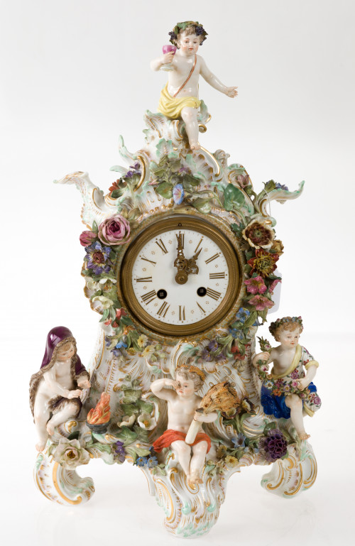 Reloj de porcelana, Meissen, ffs.S.XIX - pps.S.XX