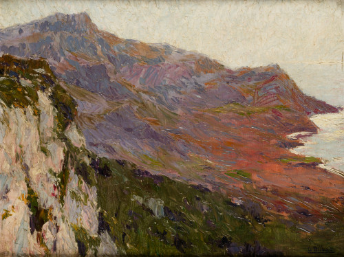 GONZALO BILBAO, "Paisaje costero", Óleo sobre lienzo