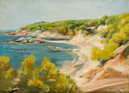 JOSÉ MARÍA PRIM GUYTO, "Paisaje", Óleo sobre lienzo