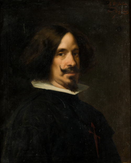 FRANCISCO DÍAZ CARREÑO, "Autorretrato de Velázquez", Óleo s