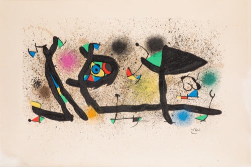 JOAN MIRÓ, "Sculptures" , 1974, Litografía sobre papel