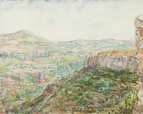 ANGELES SANTOS TORROELLA, "Paisaje" , Acuarela sobre papel