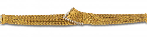 PULSERA. AÑOS 50, DE ORO Y DIAMANTES