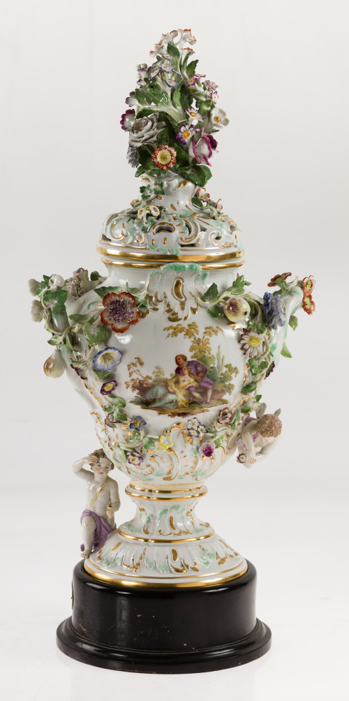 Potpourri de porcelana de Meissen, ffs. S. XIX - pps. S. XX