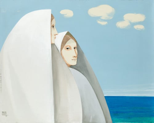 MANUEL  DE LAS CASAS, "Dos mujeres", 2010, Óleo sobre lienz