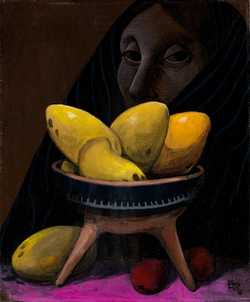 MANUEL  DE LAS CASAS, "Rostro con frutas", Óleo sobre lienz