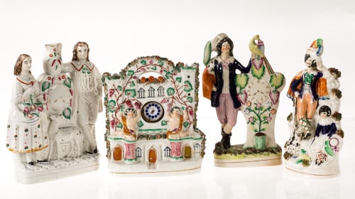 Castillo de loza Staffordshire, Inglaterra, c.1860