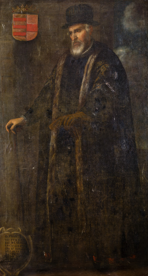 ESCUELA ESPAÑOLA, "Retrato de Don Francisco Belvis", Óleo s