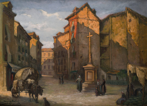 DOMINGO DE APELLANIZ, "Madrid antiguo. Puerta Cerrada", Óle