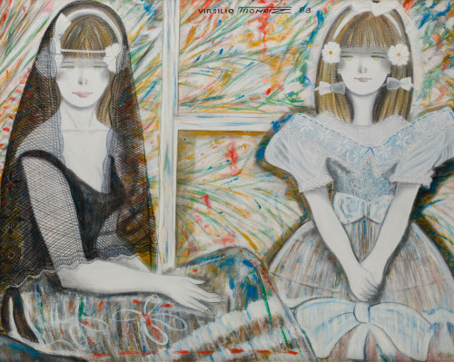 VIRGILIO TROMPIZ, "Dos niñas", 1988