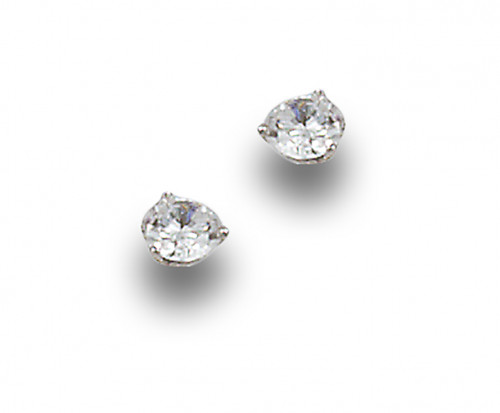 PENDIENTES DORMILONAS DIAMANTES TALLA BRILLANTE