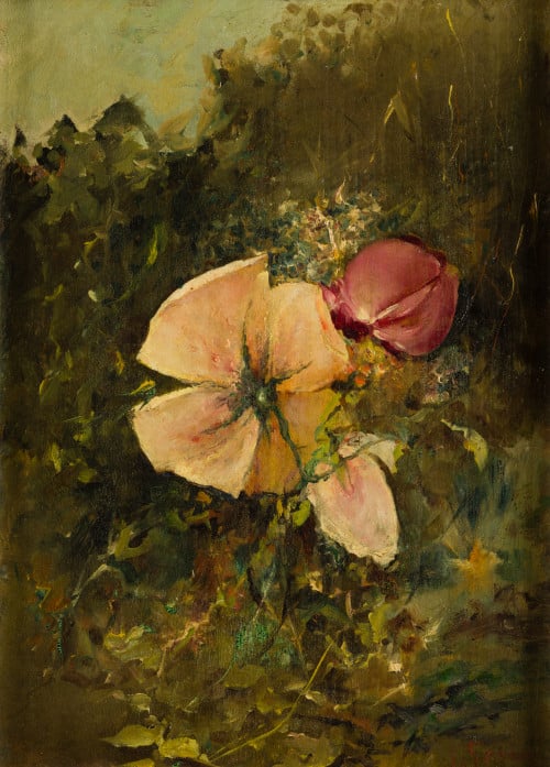 SEBASTIÁN  GESSA, "Flores", Óleo sobre tabla