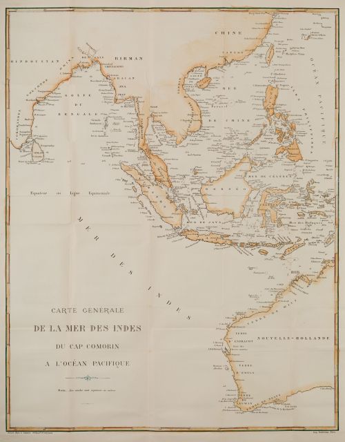 EDMOND JURIEN DE LA GRAVIÈRE (1812 / 1892) "Nautical Chart