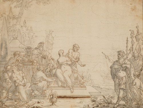 FRENCH SCHOOL (18th century) "The death of Lucretia"