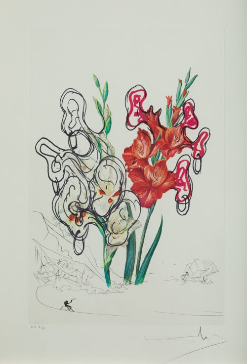 SALVADOR DALÍ Y DOMENECH, "Surrealistic Flowers", 1972, Pun