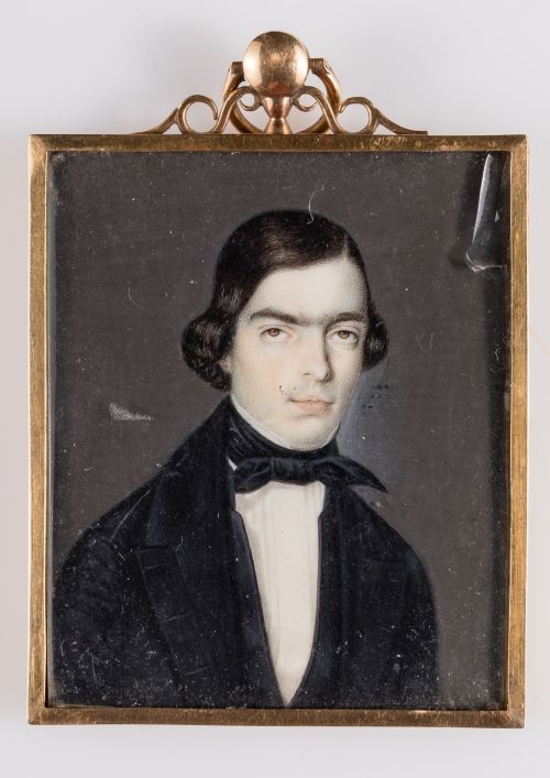 ESCUELA ESPAÑOLA/S. XIX, "Retrato de caballero", c.1840, Go