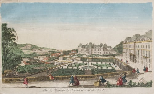 ANÓNIMO, "Vue du Château de Meudon du côté des Jardins", Gr