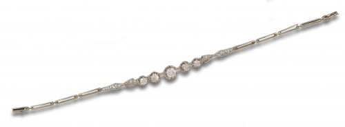 PULSERA EN ORO BLANCO Y DIAMANTES