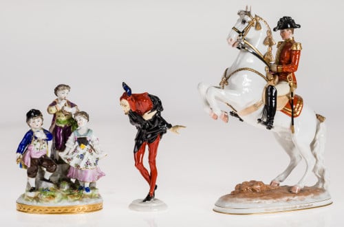 "Mefisto", figura de porcelana esmaltada, Alemania, S.XX