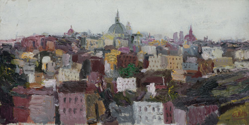 JAVIER CLAVO, "Madrid", Óleo sobre lienzo