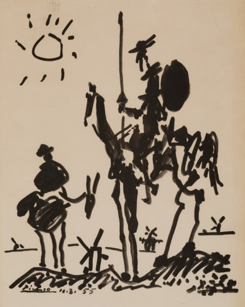 PABLO RUIZ PICASSO (DESPUES),  “Don Quijote y Sancho”, Li