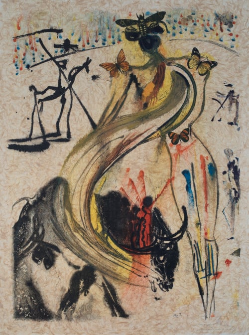 SALVADOR DALÍ Y DOMENECH, “Bullfighter” 1972, Litografía 