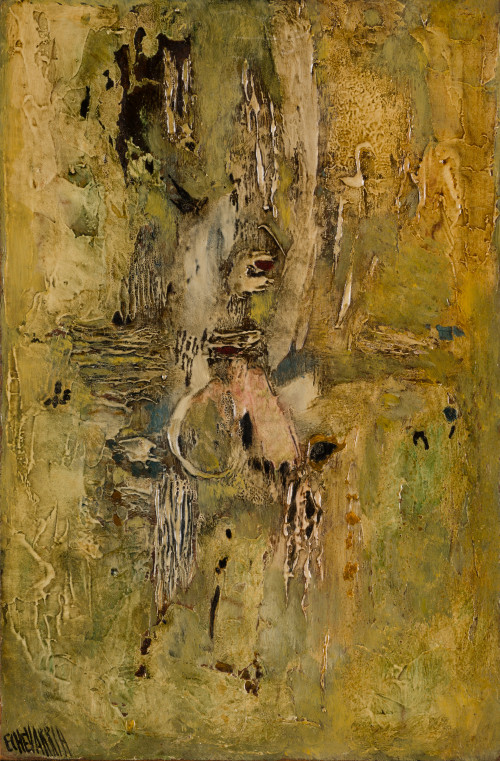 FEDERICO DE ECHEVARRIA, "Pintura", 1962, Óleo sobre madera