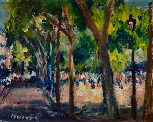 SIMON  BUSOM GRAU, "Rambla de Santa Mónica, Barcelona", 199