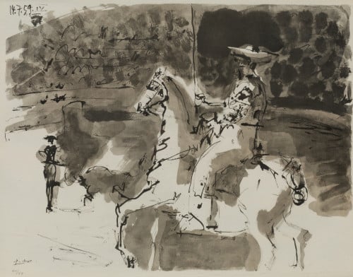 PABLO RUIZ PICASSO (DESPUES), "Toros y toreros 14.7.59 IV",