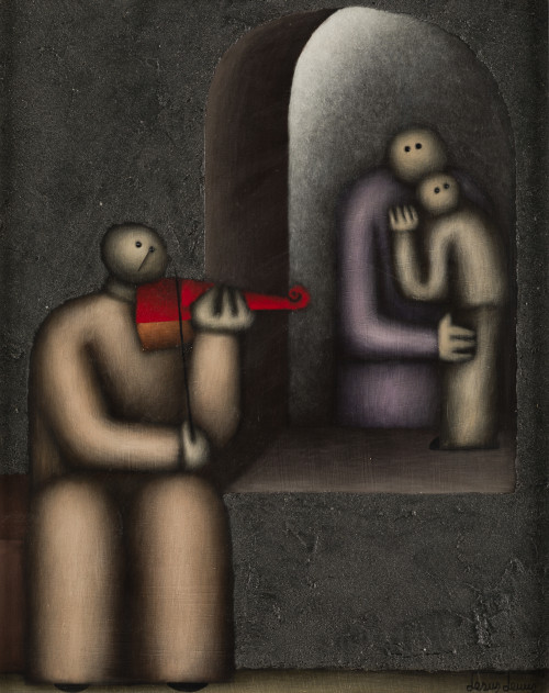 JESÚS MARÍANO LEUUS, "Sin título", 1973, Técnica mixta sobr