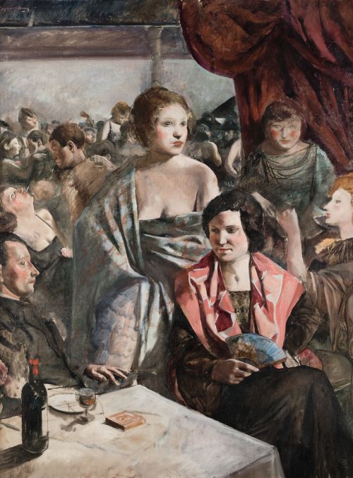 RAMON CAPMANY DE MONTANER, "Café teatro", 1935, Óleo sobre