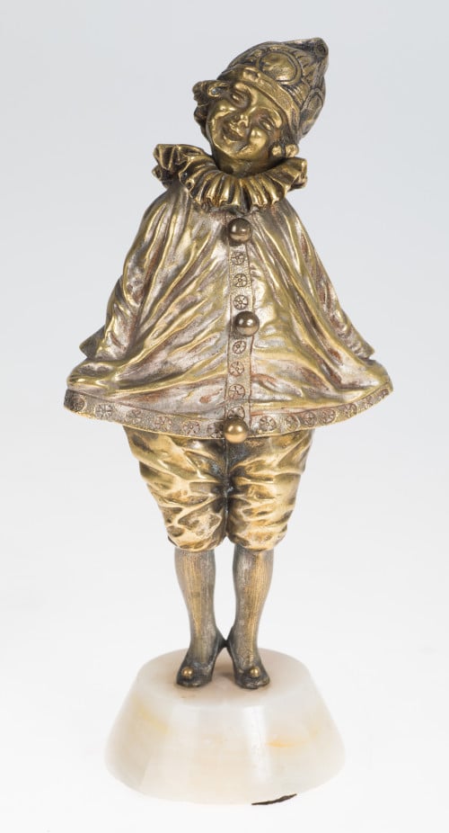 DEMETER CHIPARUS, "Pequeño payaso", Bronce parcialmente pla